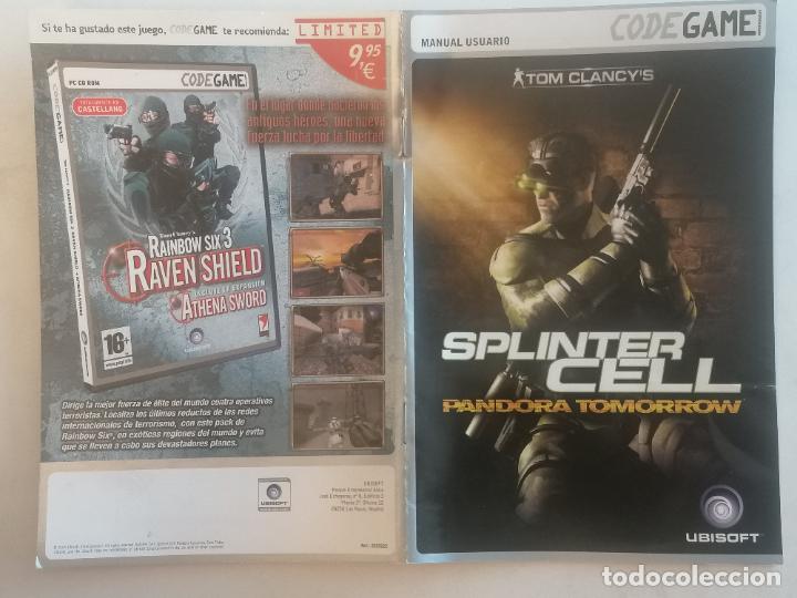 Videojuegos y consolas: SPLINTER CELL - PANDORA TOMORROW, TOM CLANCYS, CODE GAME, PC CD ROM - UBISOFT - Foto 7