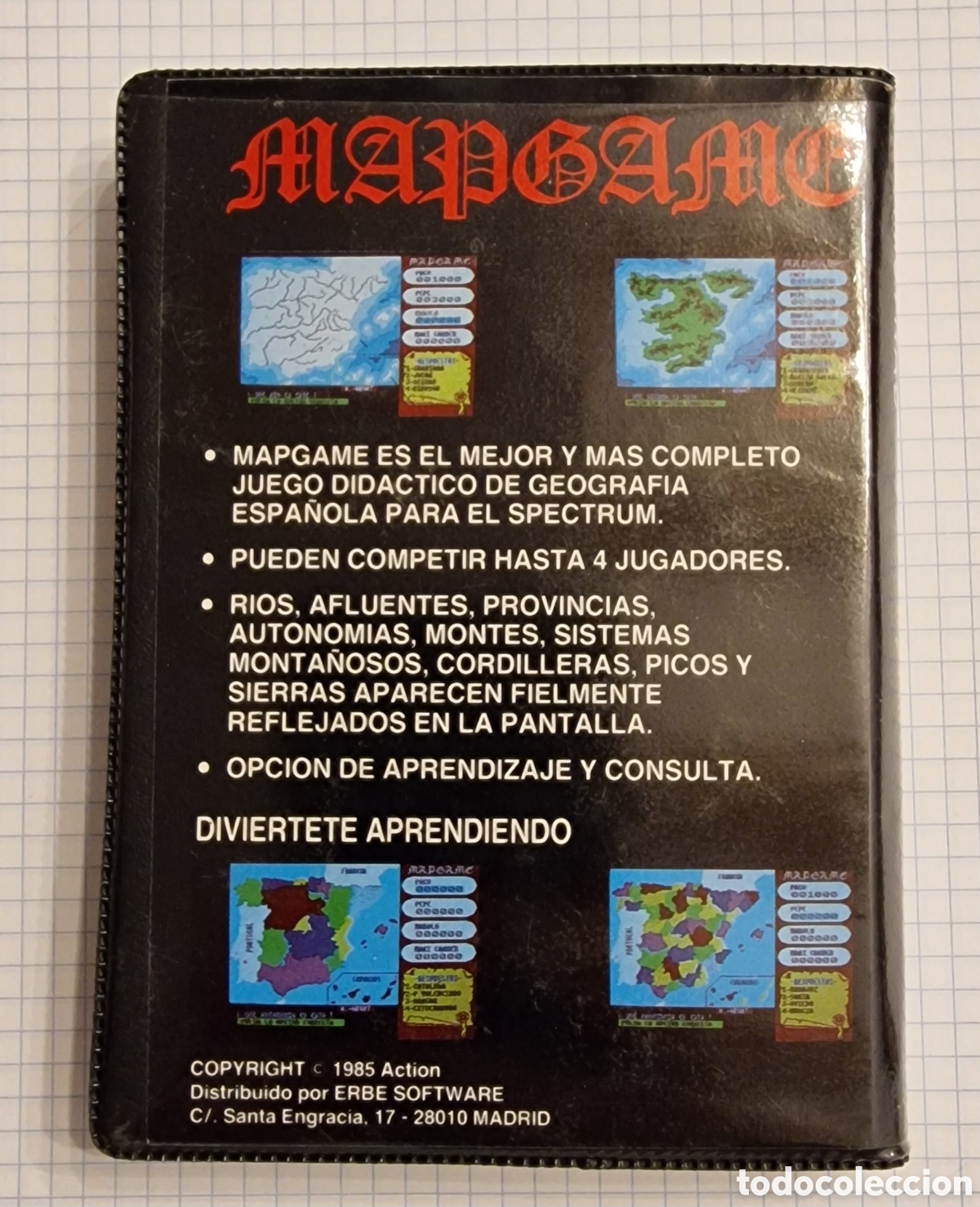 Videojuegos y consolas: Mapgame para Amstrad de Erbe Software Action 1985 - Foto 2