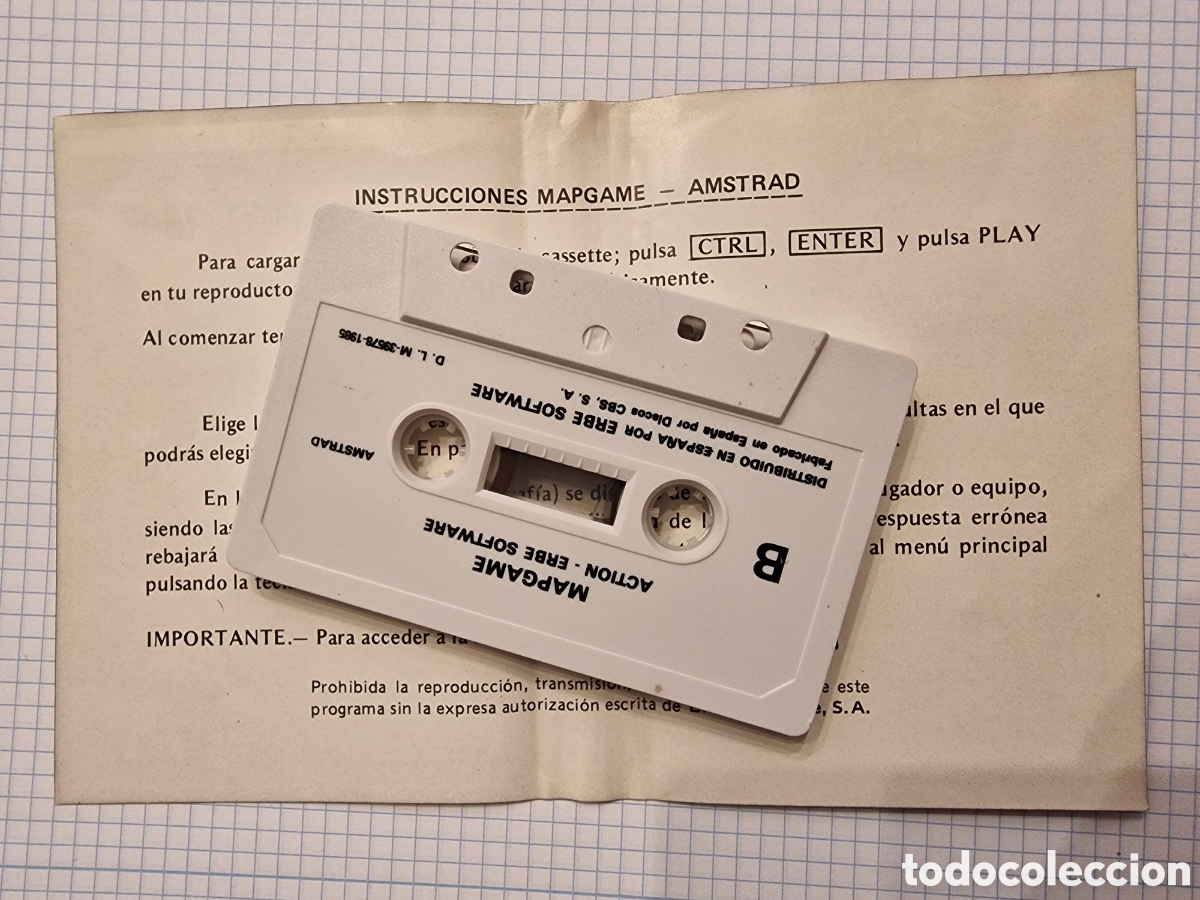 Videojuegos y consolas: Mapgame para Amstrad de Erbe Software Action 1985 - Foto 5