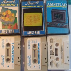 Videojuegos y Consolas: TRES CASETES AMSTRAD 464 PROCESADOR TEXTOS, AMSDRAW I, ESCALERAS