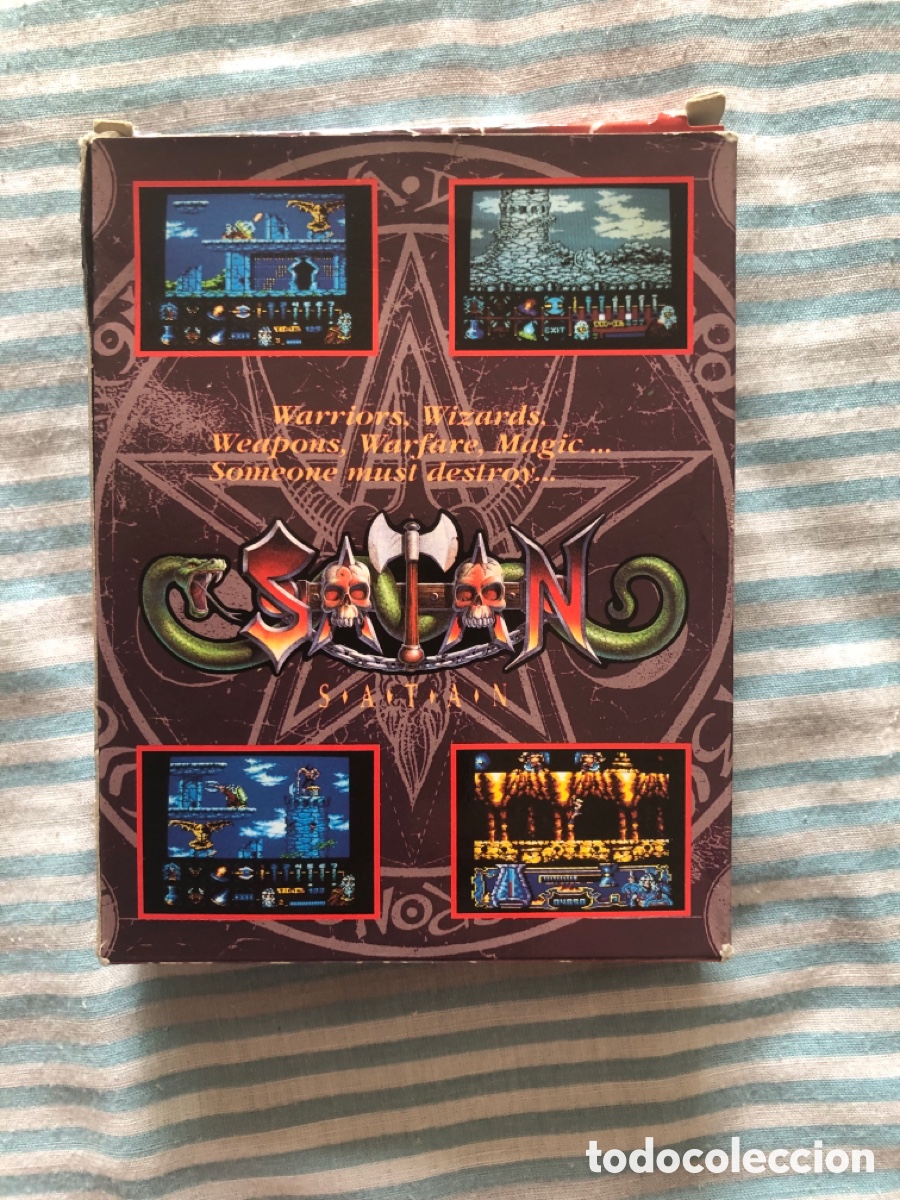 Videojuegos y consolas: Satan amstrad cinta caja cart&oacute;n versi&oacute;n UK - Foto 2
