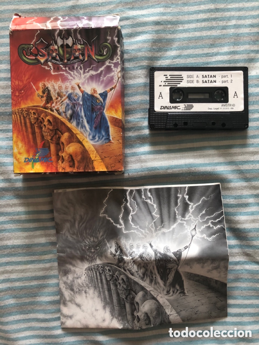 Videojuegos y consolas: Satan amstrad cinta caja cart&oacute;n versi&oacute;n UK - Foto 3