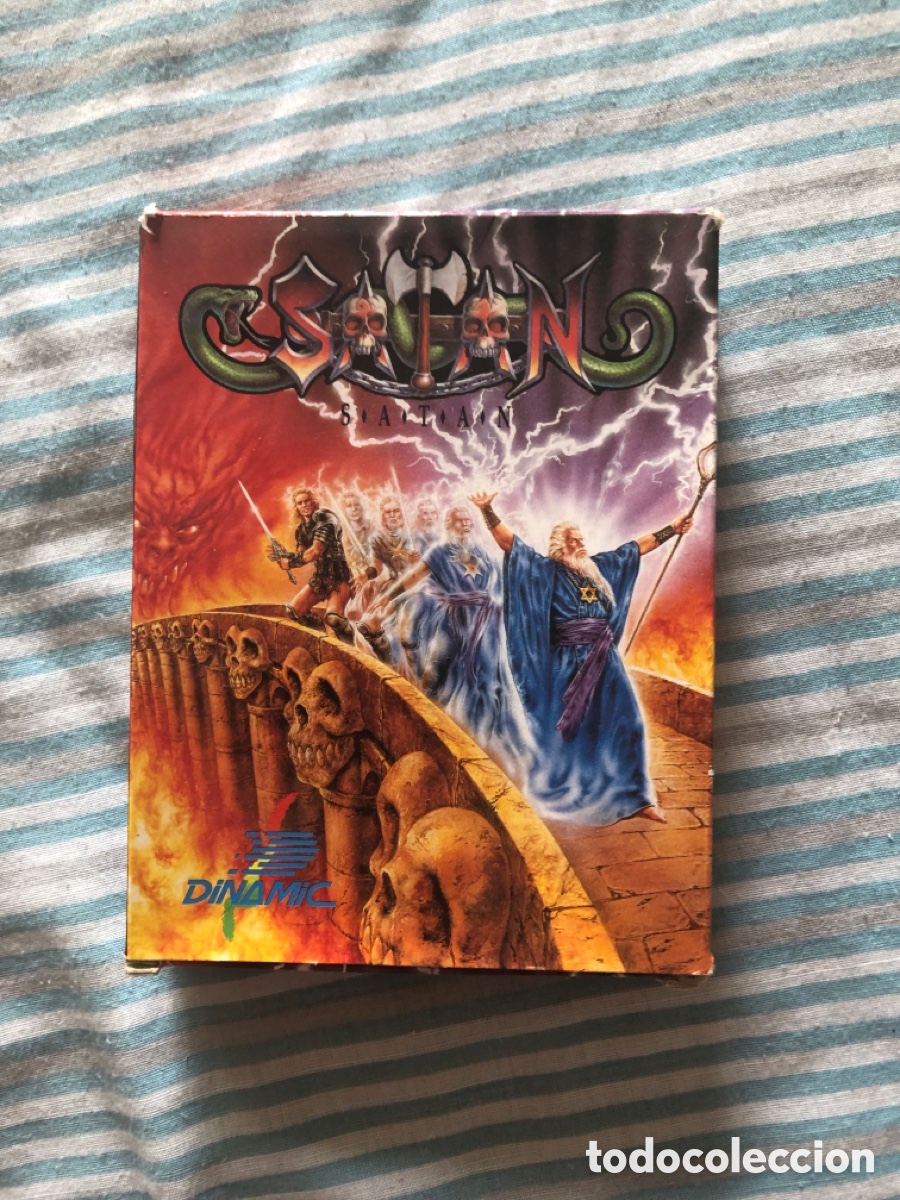 Videojuegos y consolas: Satan amstrad cinta caja cart&oacute;n versi&oacute;n UK - Foto 1
