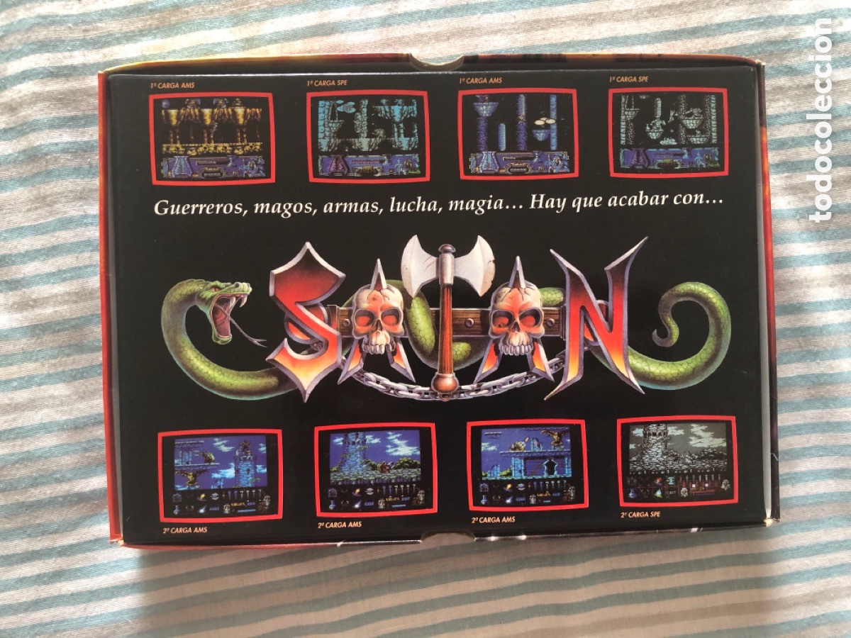 Videojuegos y consolas: Satan amstrad cinta caja cart&oacute;n versi&oacute;n espa&ntilde;ola - Foto 2