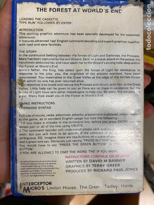 Videojuegos y consolas: AMSTRAD CPC Forest at Worlds End Ed. - Foto 2