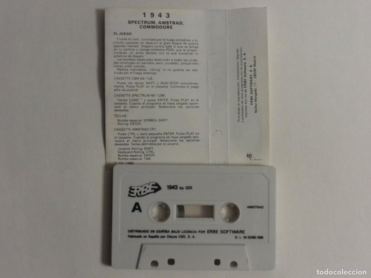 Videojuegos y consolas: 1943 CAPCOM AMSTRAD CPC 464 472 664 6128 - Foto 3