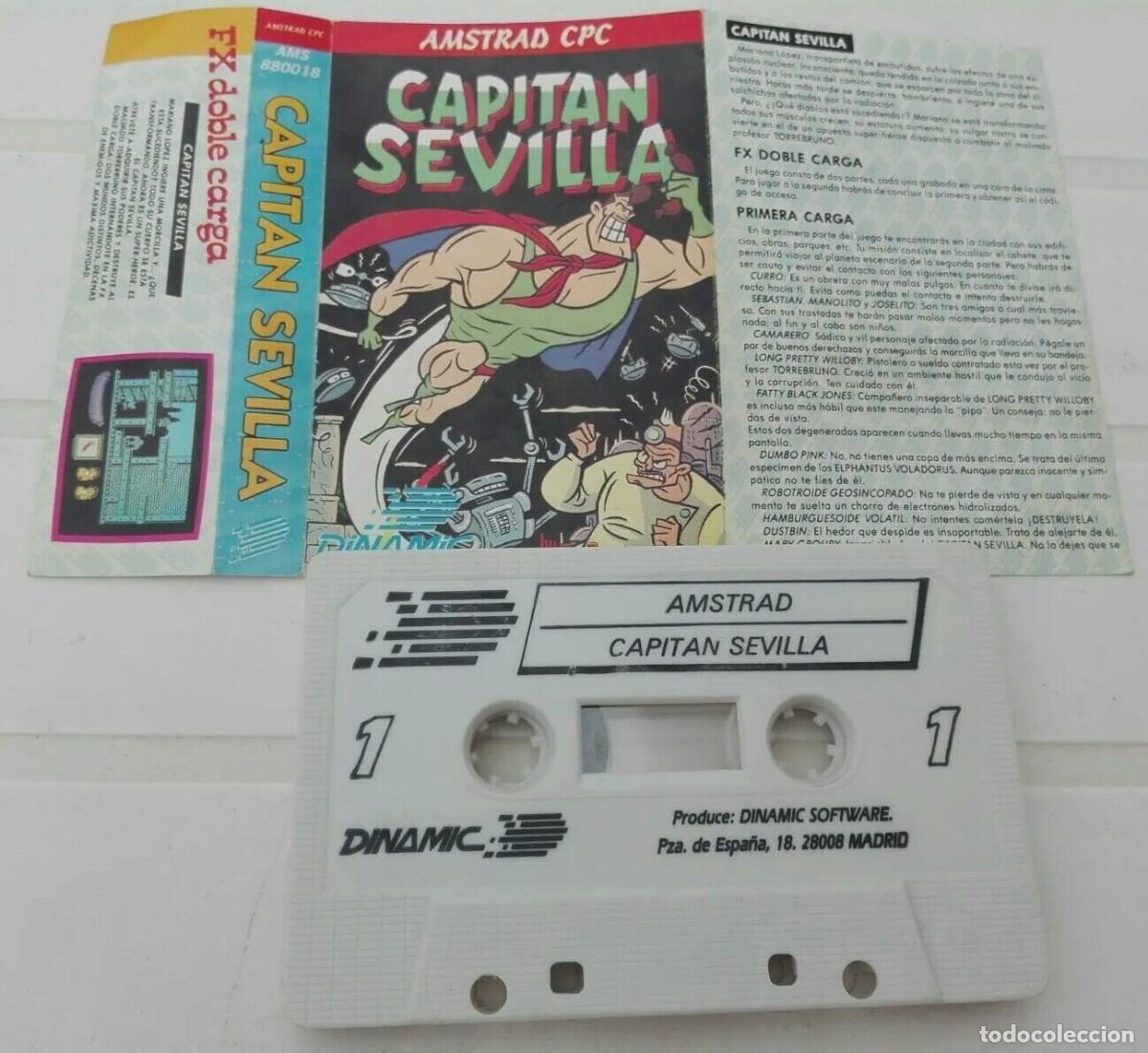 Videojuegos y consolas: CAPITAN SEVILLA DINAMIC SOFTWARE AMSTRAD CPC 464 664 472 6128 - Foto 2