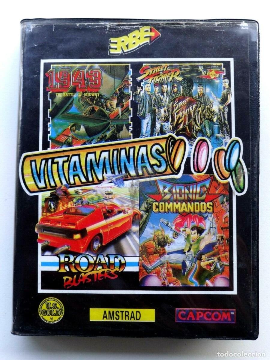 Videojuegos y consolas: VITAMINAS CAPCOM 1943 STREET FIGHTER ROAD BLASTERS BIONIC COMMANDOS AMSTRAD - Foto 1