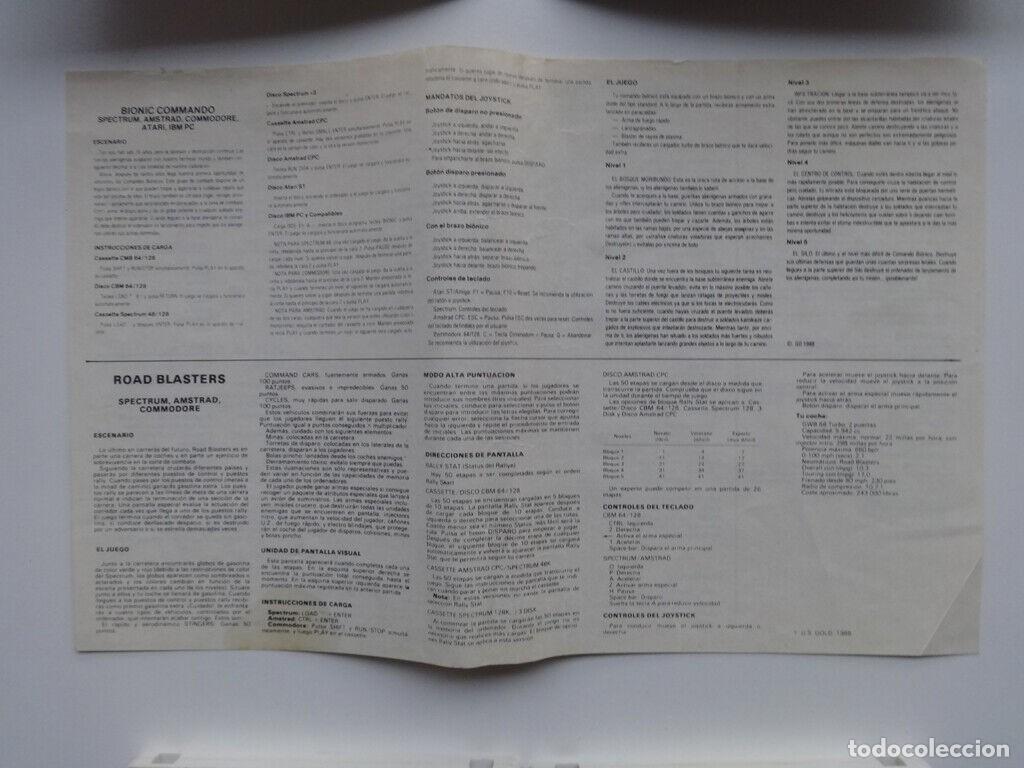 Videojuegos y consolas: VITAMINAS CAPCOM 1943 STREET FIGHTER ROAD BLASTERS BIONIC COMMANDOS AMSTRAD - Foto 10