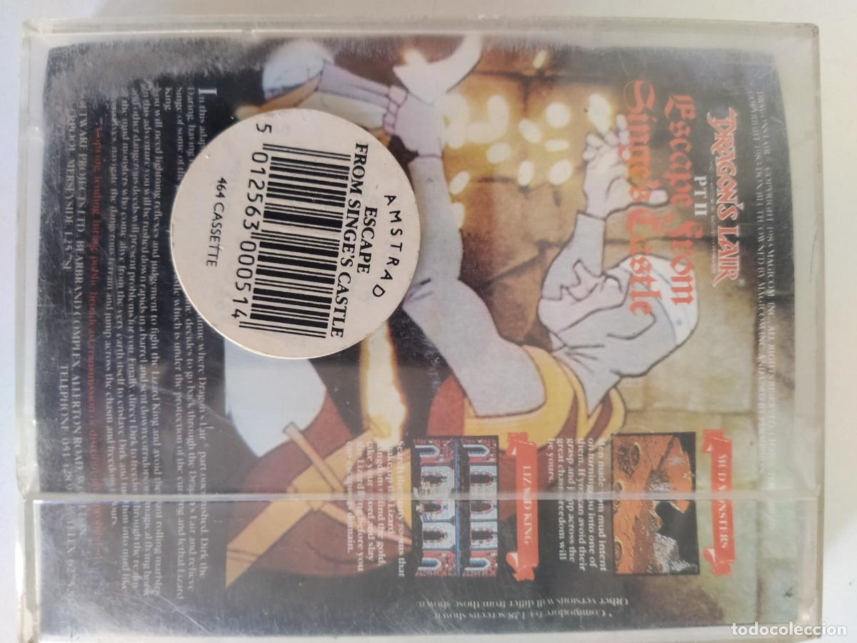 Videojuegos y consolas: DRAGONS LAIR AMSTRAD CPC 464 CASSETTE - Foto 2