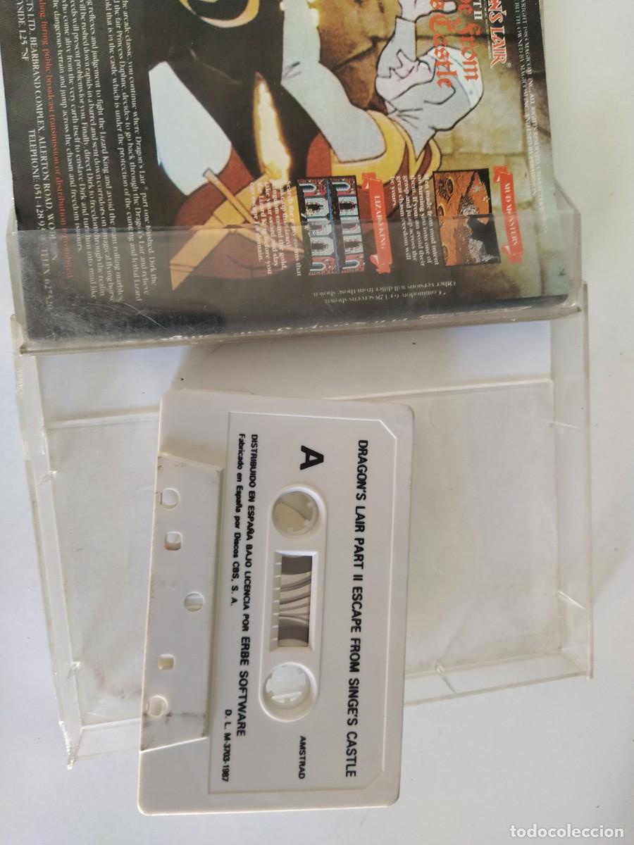 Videojuegos y consolas: DRAGONS LAIR AMSTRAD CPC 464 CASSETTE - Foto 3