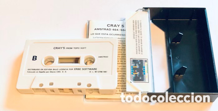 Videojuegos y consolas: Cray-5 [ Topo Software ] 1987 Erbe Software [AMSTRAD CPC] - Foto 5