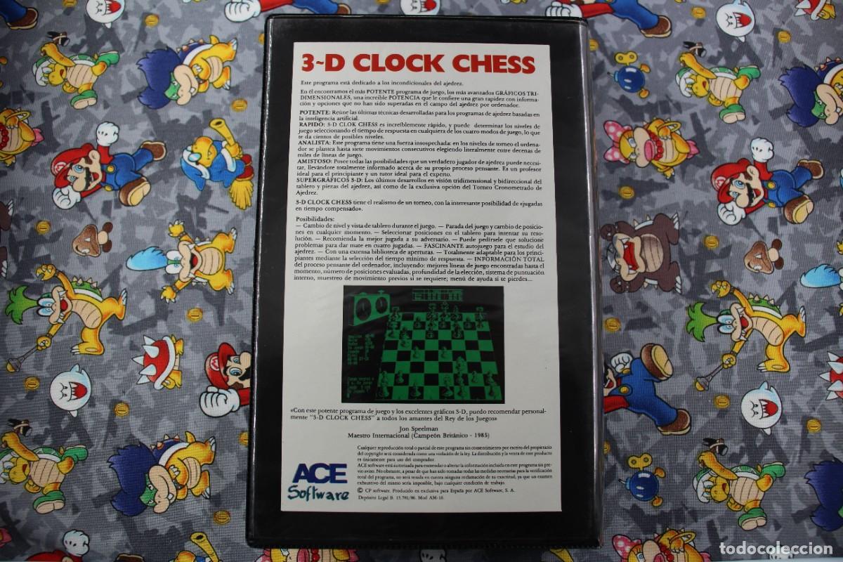 Videojuegos y consolas: AMSTRAD DISK DISCO ACE SOFTWARE PCW 8256 / 512 3D CLOCK CHESS VERSION ESPA&Ntilde;A - Foto 2