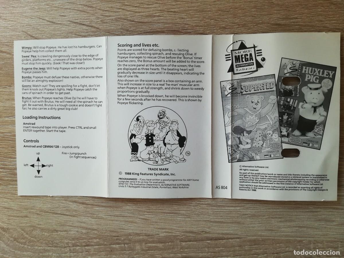 Videojuegos y consolas: POPEYE 2 - AMSTRAD CASSETTE - ALTERNATIVE SOFTWARE LTD. - A&Ntilde;O 1990. - Foto 6