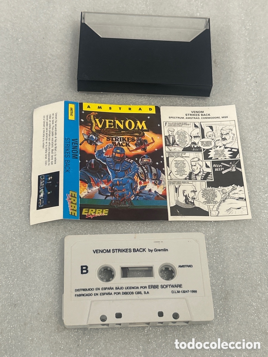 Videojuegos y consolas: JUEGO CINTA AMSTRAD VENOM STRIKES BACK ERBE - Foto 2