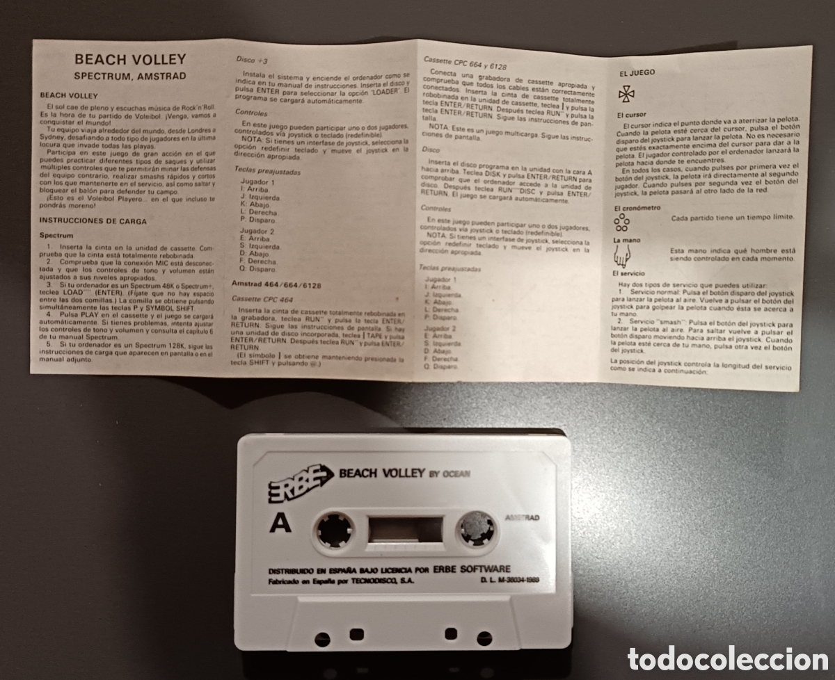 Videojuegos y consolas: Juego Beach Volley Amstrad CPC 464 - Foto 4