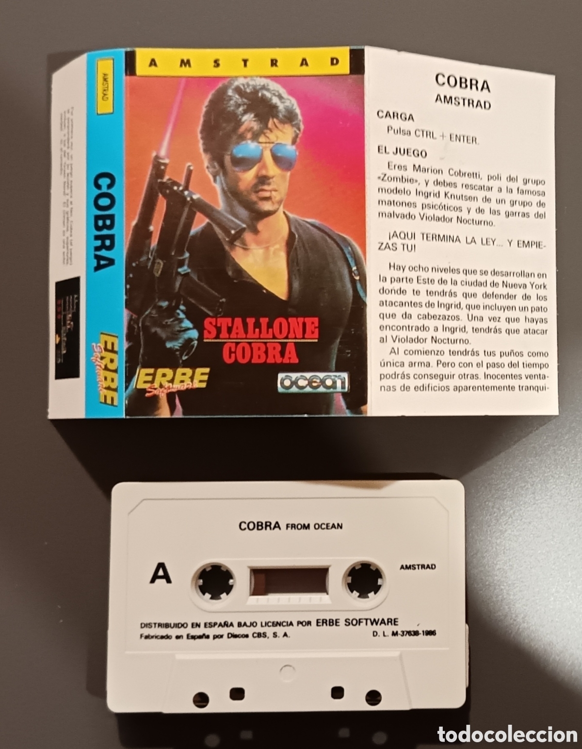 Videojuegos y consolas: Juego Cobra Amstrad CPC 464 - Foto 3