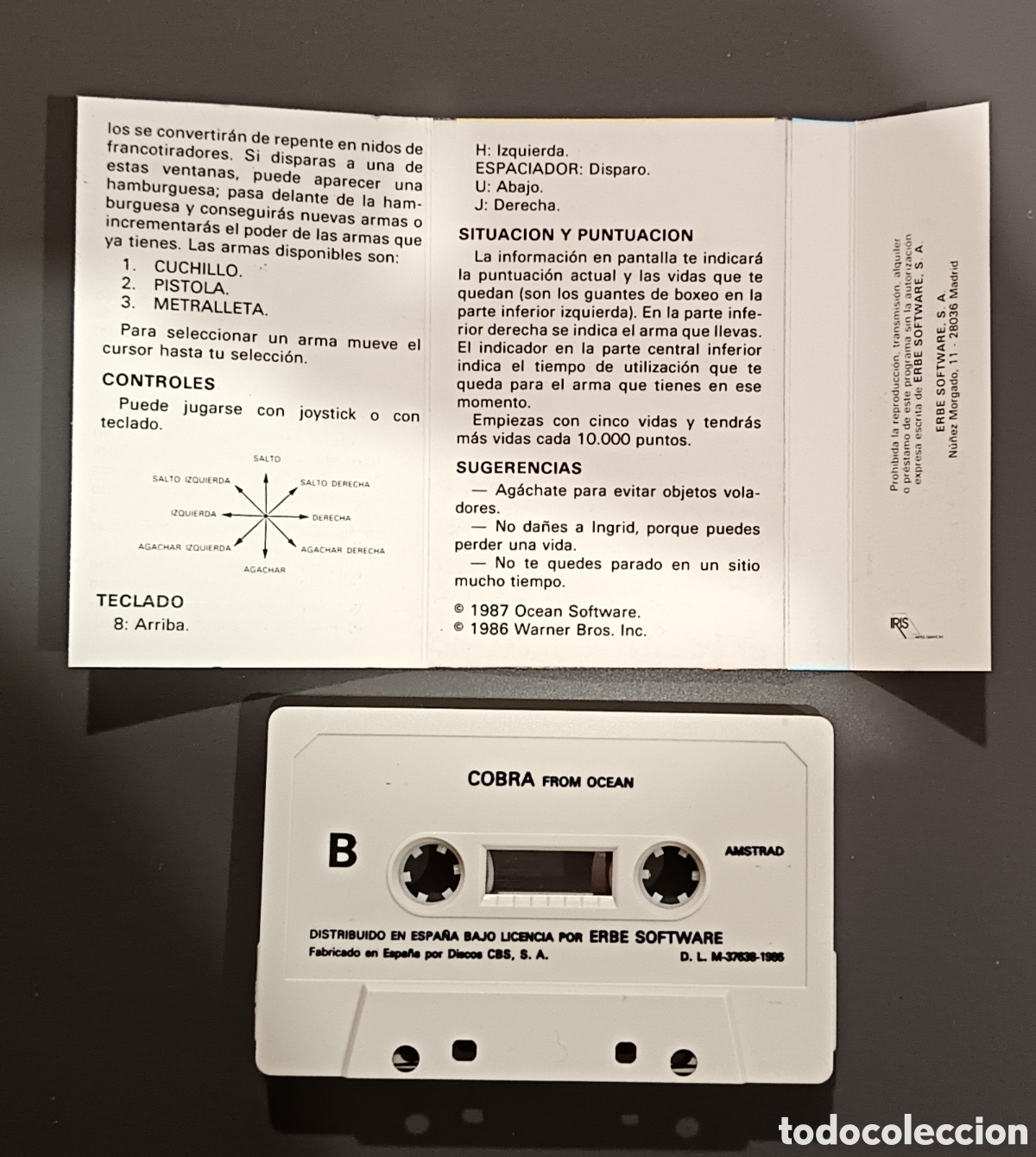 Videojuegos y consolas: Juego Cobra Amstrad CPC 464 - Foto 4