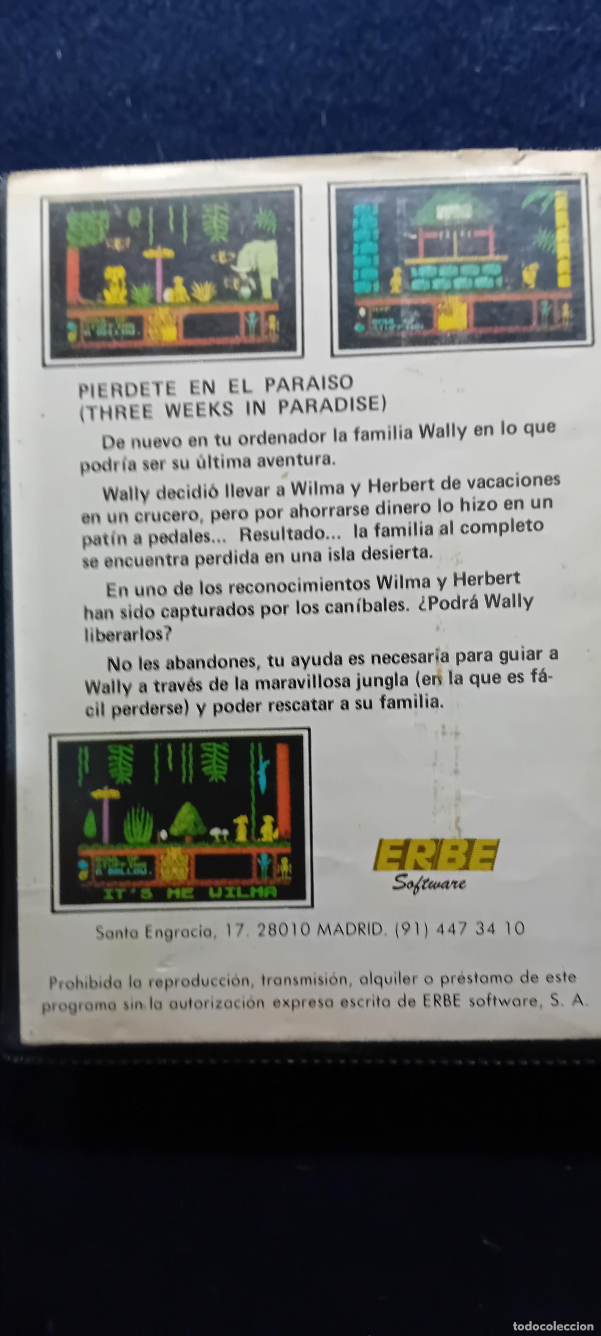Videojuegos y consolas: JUEGO AMSTRAD THREE WEEKS IN PARADISE - Foto 2