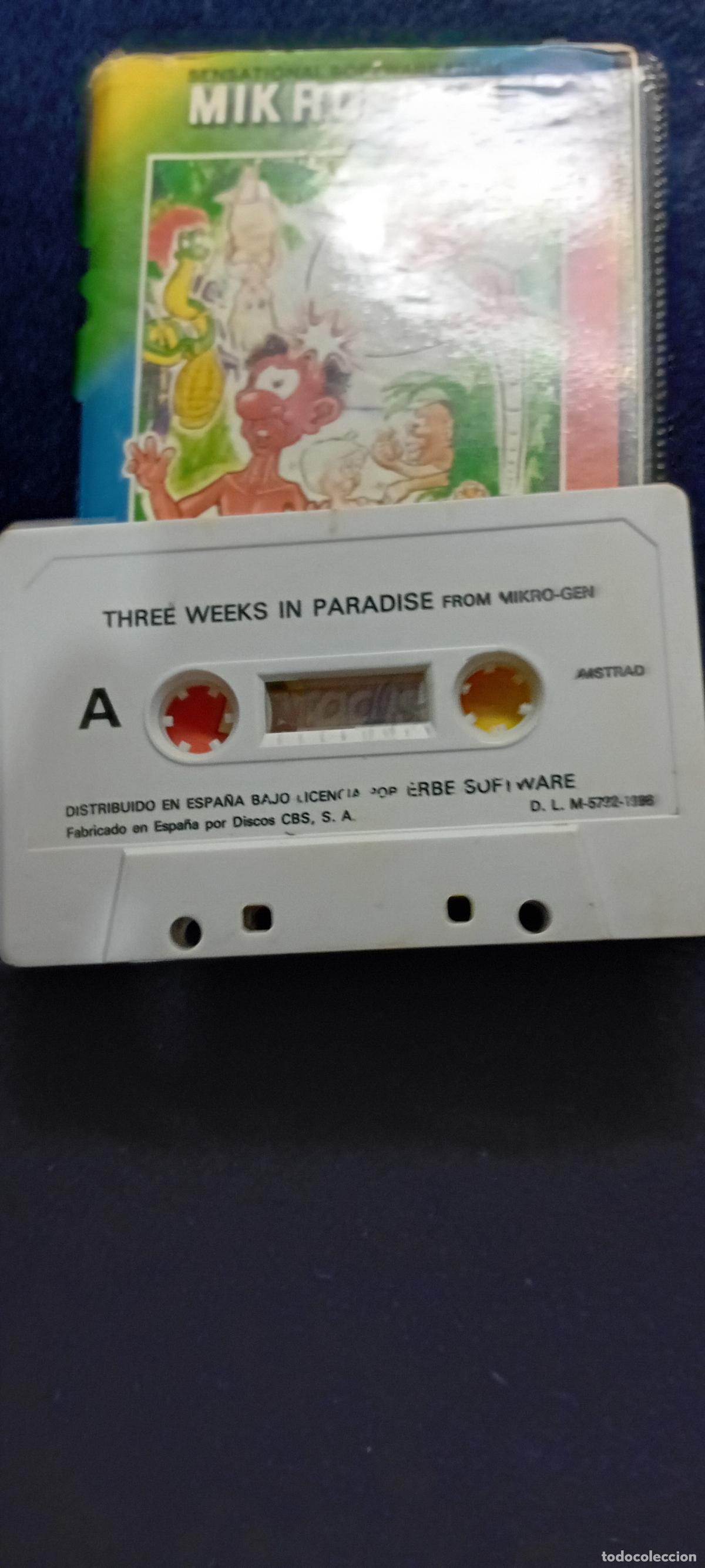 Videojuegos y consolas: JUEGO AMSTRAD THREE WEEKS IN PARADISE - Foto 4