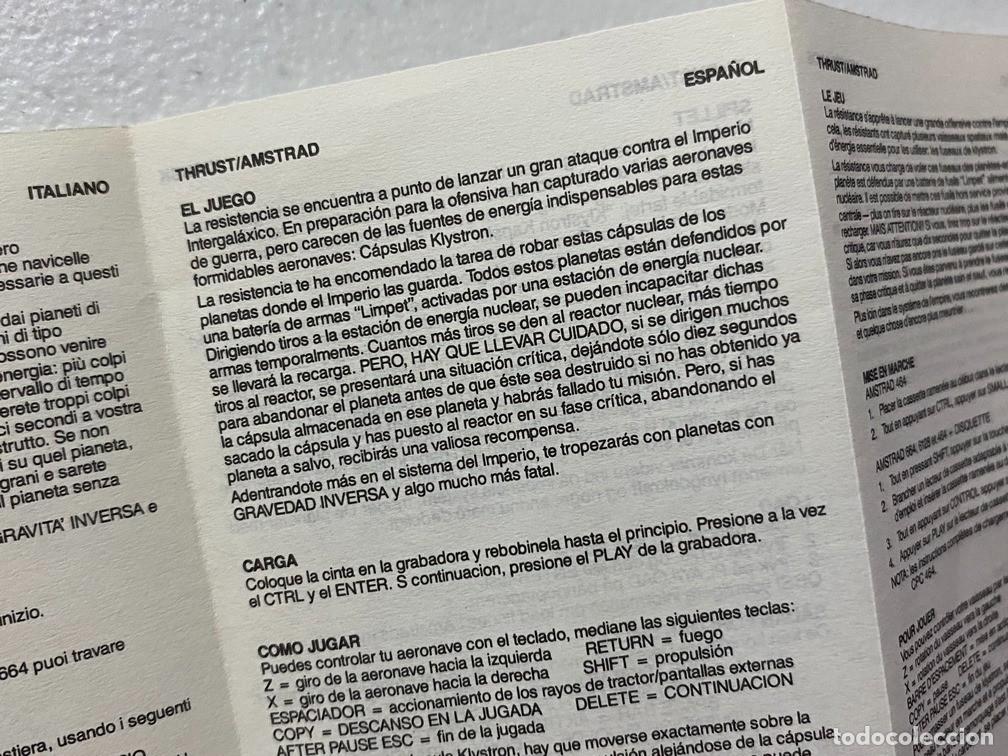 Videojuegos y consolas: THRUST - VIDEOJUEGO AMSTRAD CPC 464 - Foto 5