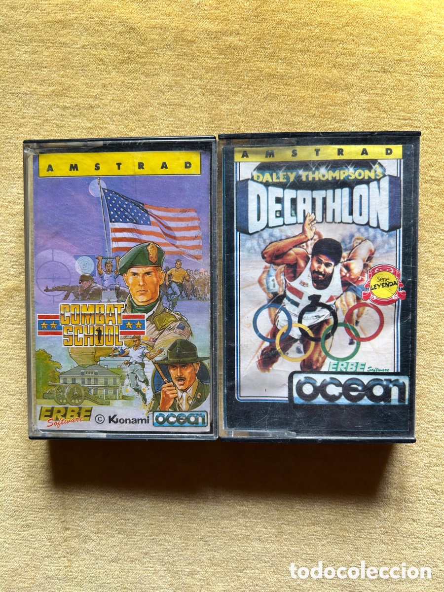 Videojuegos y consolas: Pack Amstrad Combat School/ Decathlon - Foto 1