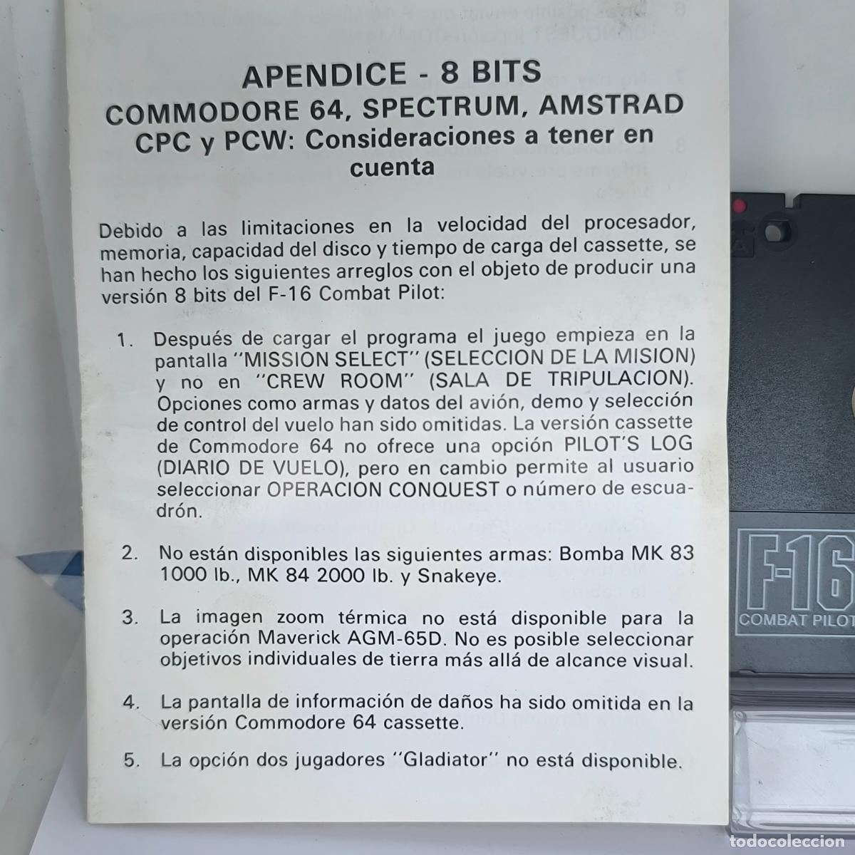 Videojuegos y consolas: F-16 COMBAT PILOT AMSTRAD CPC DISC RUN - Foto 3