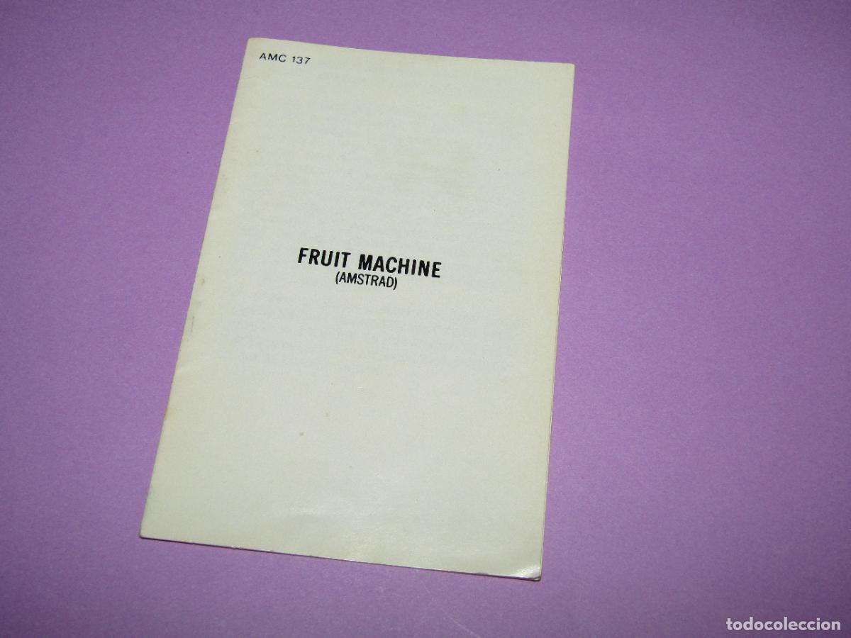Videojuegos y consolas: Antiguo Manual de Instrucciones FRUIT MACHINE de AMSTRAD - Foto 3