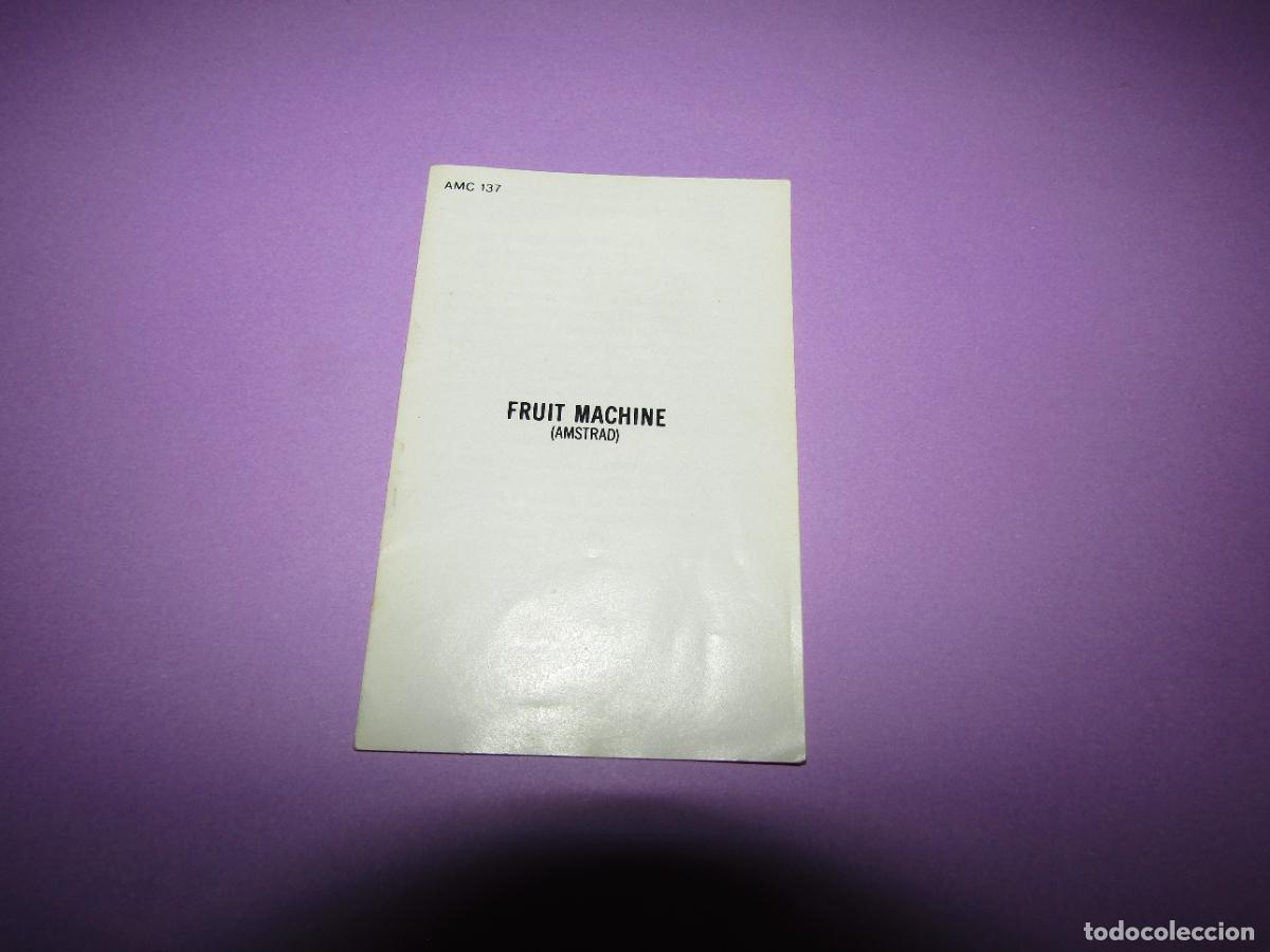 Videojuegos y consolas: Antiguo Manual de Instrucciones FRUIT MACHINE de AMSTRAD - Foto 1