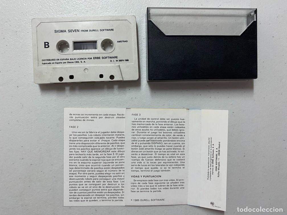 Videojuegos y consolas: SIGMA 7 - VIDEOJUEGO AMSTRAD CPC - Foto 3