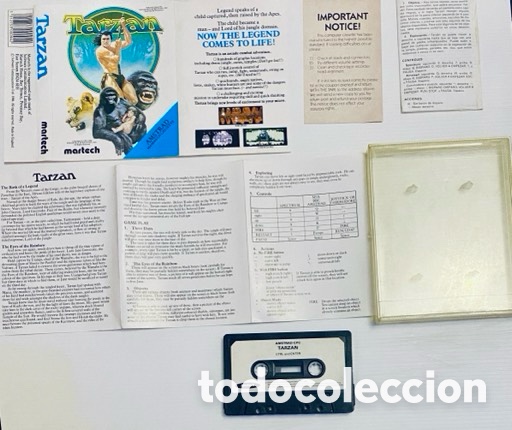 Videojuegos y consolas: Tarzan [Martech] 1986 SOFTWARE COMMUNICATIONS [AMSTRAD CPC] espa&ntilde;ol - Foto 4