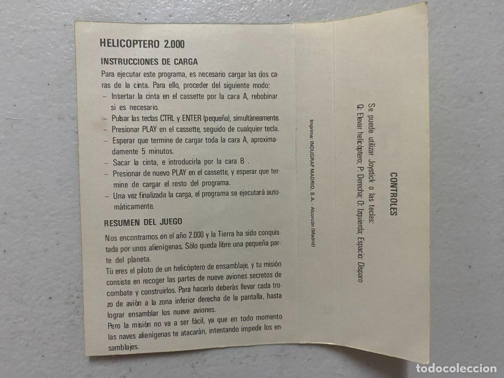 Videojuegos y consolas: HELICOPTERO 2000 - VIDEOJUEGO AMSTRAD CPC 464 - Foto 3