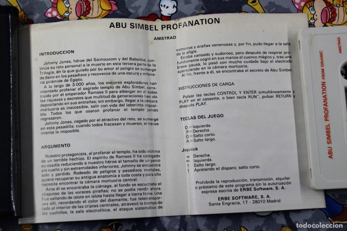 Videojuegos y consolas: AMSTRAD ESTUCHE DINAMIC ABU SIMBEL PROFANATION EN ESPA&Ntilde;OL - Foto 3