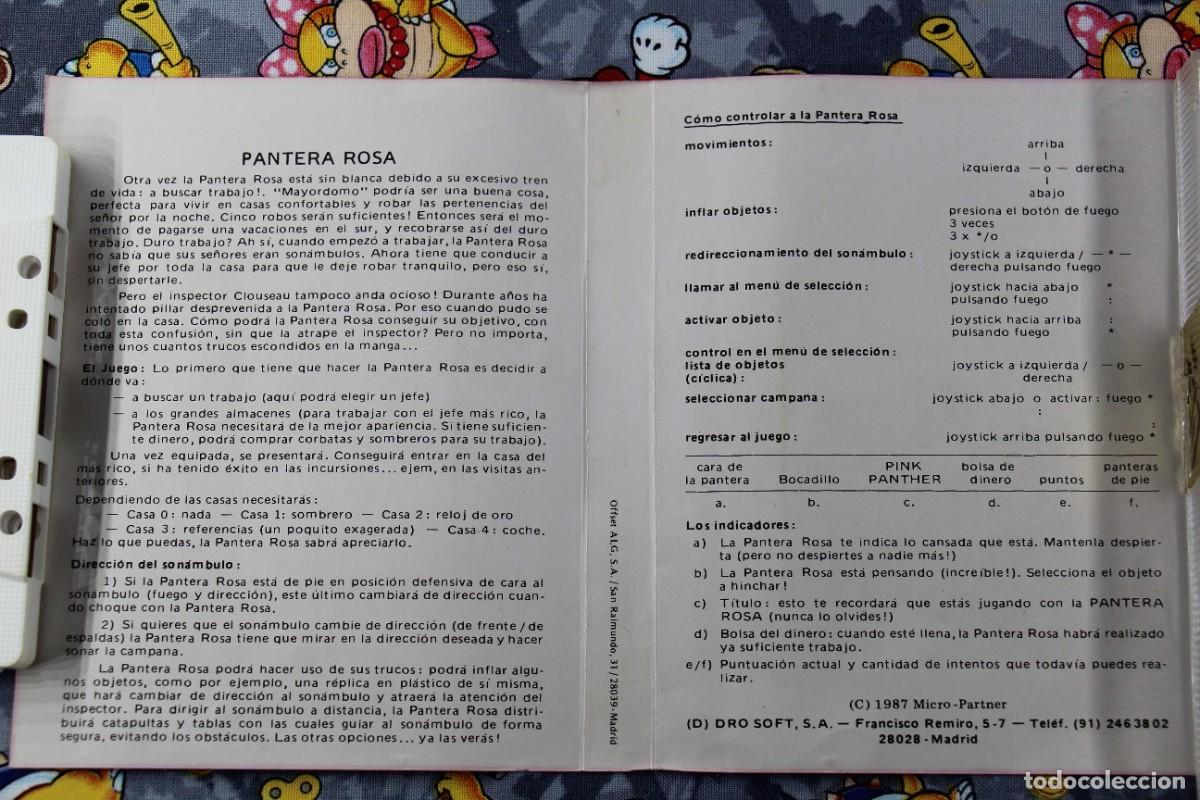 Videojuegos y consolas: AMSTRAD CINTA DOBLE PINK PANTHER EN ESPA&Ntilde;OL - Foto 3