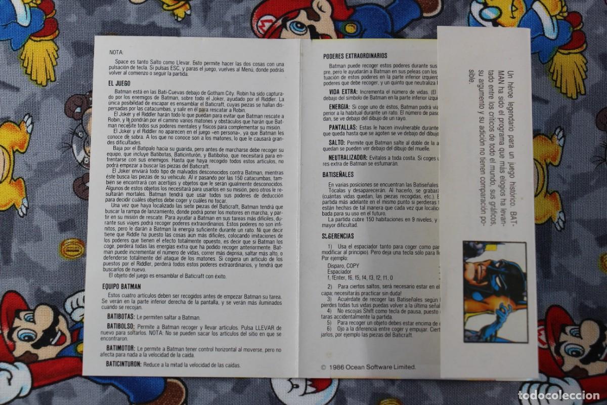 Videojuegos y consolas: AMSTRAD CINTA ERBE BATMAN EN ESPA&Ntilde;OL - Foto 3