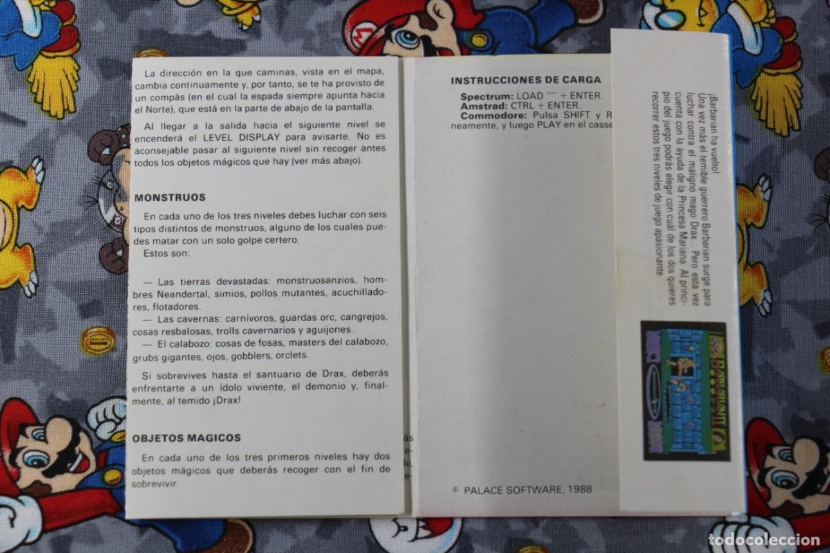 Videojuegos y consolas: AMSTRAD CINTA ERBE BARBARIAN II EN ESPA&Ntilde;OL - Foto 3