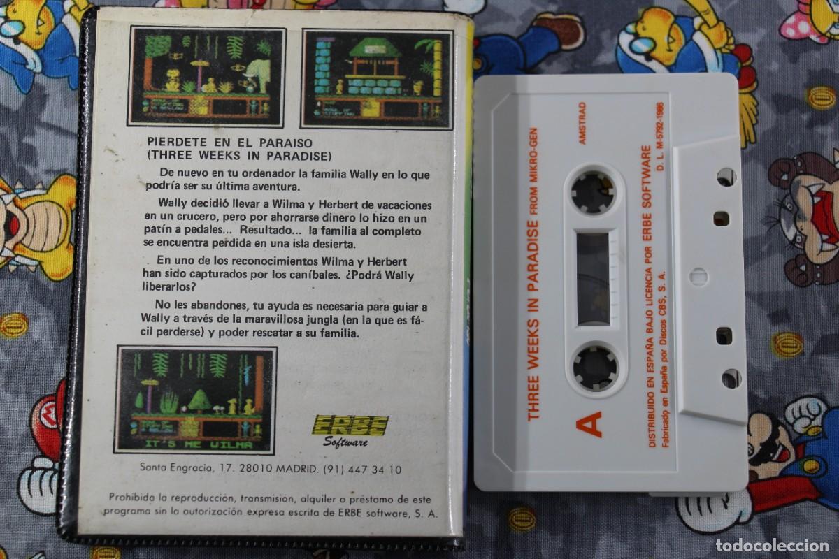Videojuegos y consolas: AMSTRAD ESTUCHE ERBE THREE WEEKS IN PARADISE EN ESPA&Ntilde;OL - Foto 2