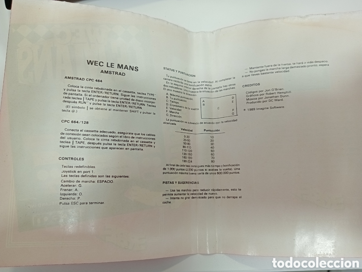 Videojuegos y consolas: Juego Wec Le Mans para Amstrad disco - Foto 4