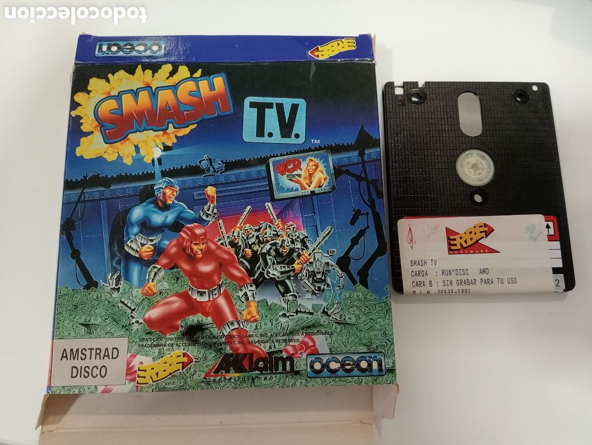 Videojuegos y consolas: Juego Smash TV Amstrad disco - Foto 3