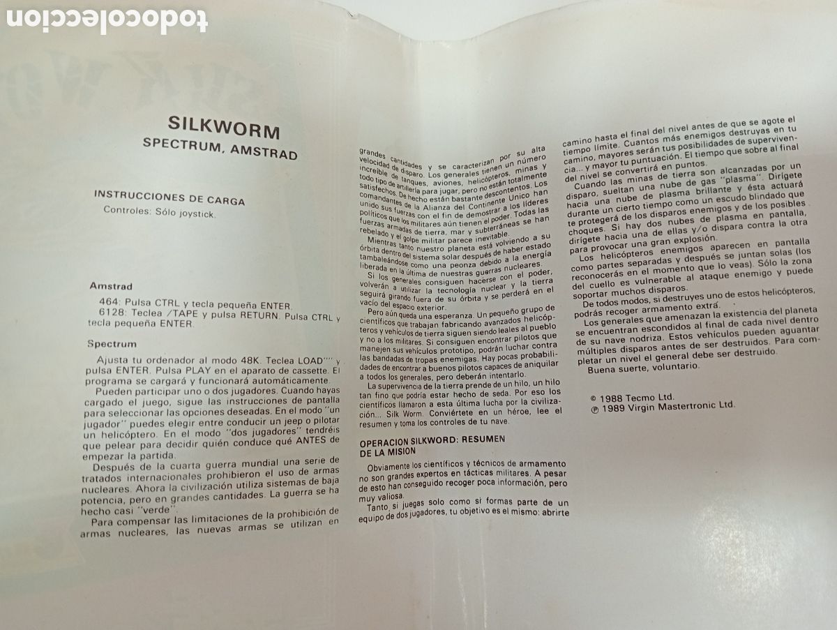 Videojuegos y consolas: Juego Silk Worm Amstrad disco - Foto 5