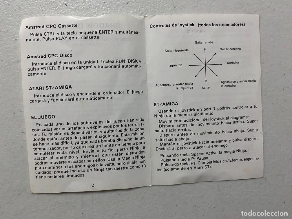 Videojuegos y consolas: SHADOW DANCER - VIDEOJUEGO AMSTRAD CPC 6128 DISCO - Foto 7
