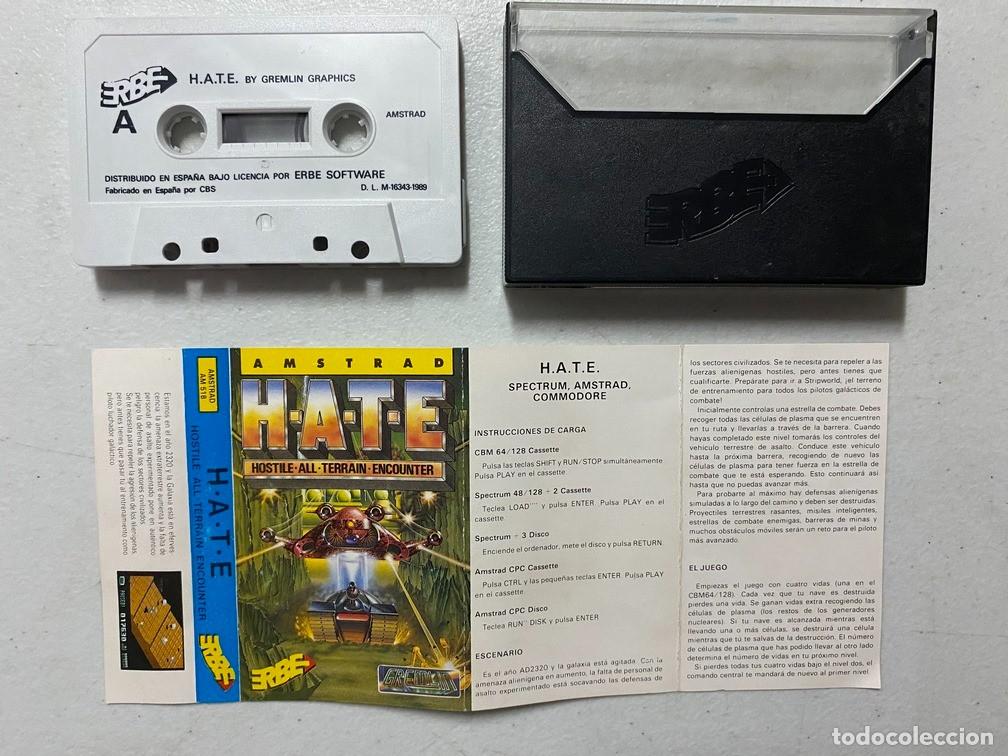 Videojuegos y consolas: HATE ERBE - VIDEOJUEGO AMSTRAD CPC 464 CASSETTE - Foto 2