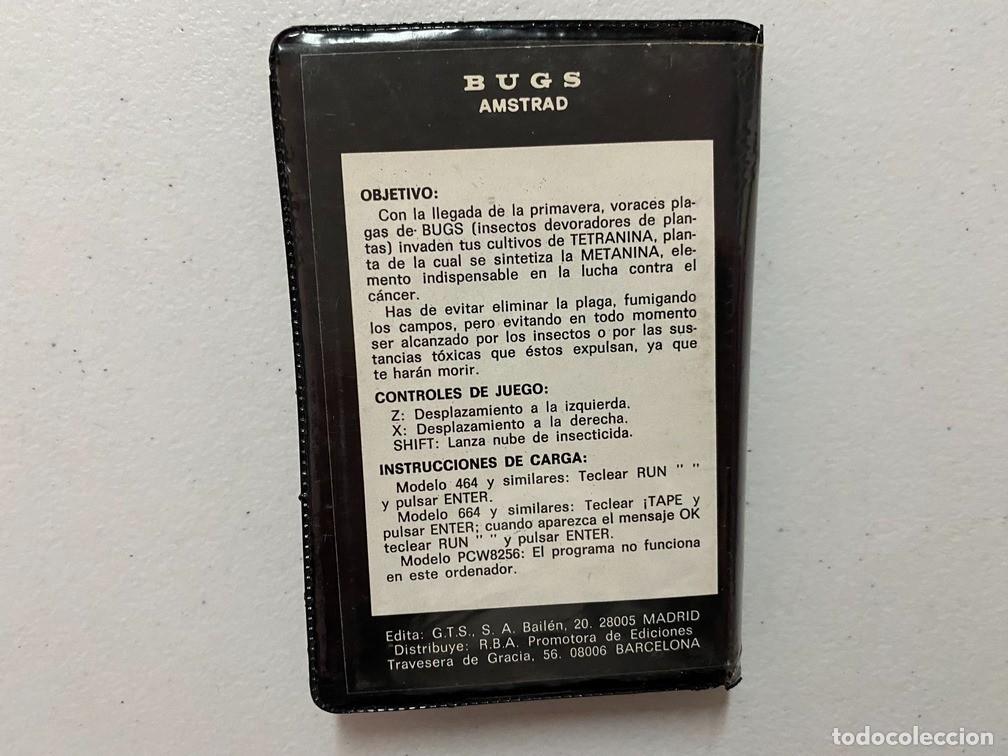 Videojuegos y consolas: BUGS - VIDEOJUEGO AMSTRAD CPC 464 CASSETTE - Foto 2