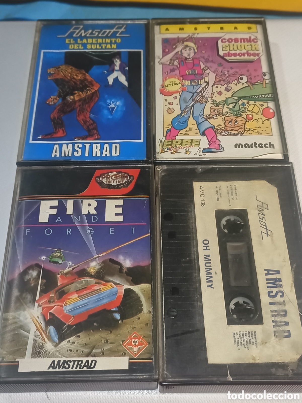Jeux Vid&eacute;o et Consoles: LOTE JUEGO AMSTRAD - EL LABERINTO DEL SULTAN / COSMIC SHOCK ABSORBER / FIRE AND FORGET / OH MUMMY