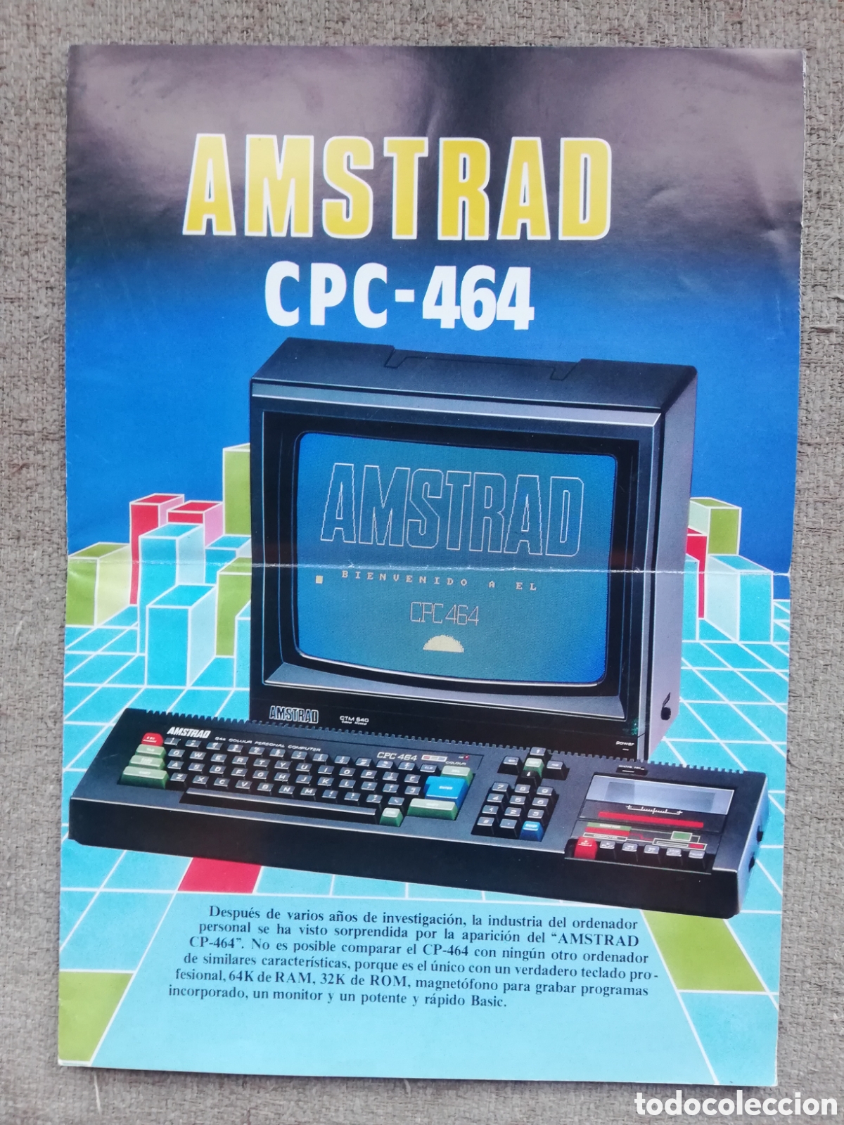 Videojogos e Consolas: Amstrad CPC-464. Folleto publicidad 2 hojas