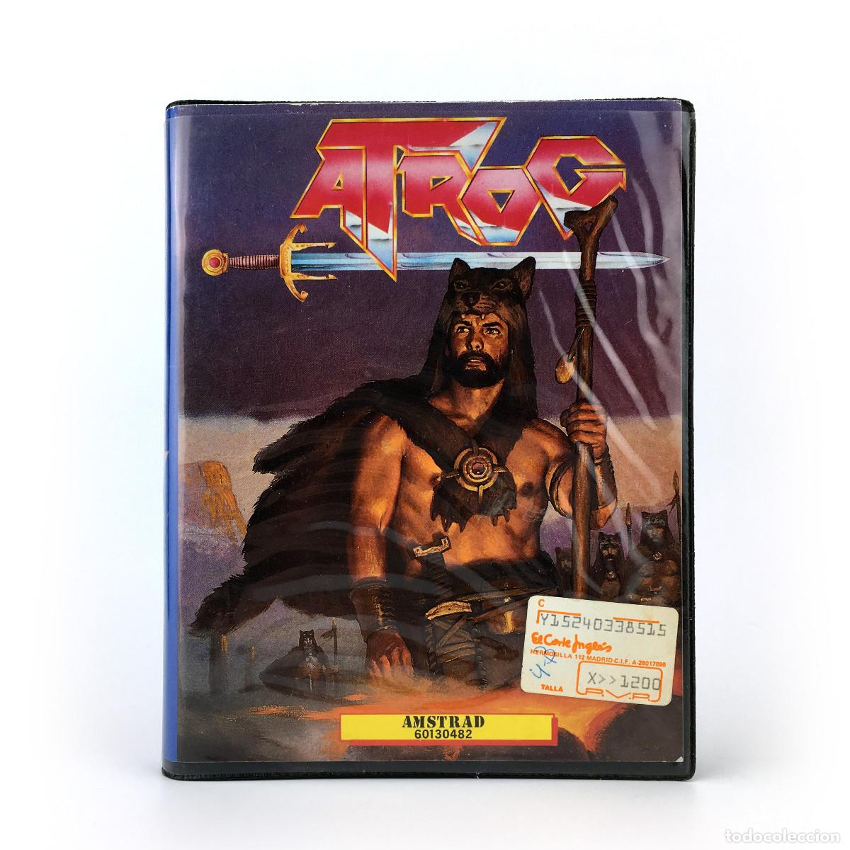 Videojuegos y Consolas: ATROG ESTUCHE ZAFIRO SOFTWARE ESPA&Ntilde;A 1988 BARBARO CONAN JUEGO ARCADE ESPA&Ntilde;OL ACCION AMSTRAD CASSETTE