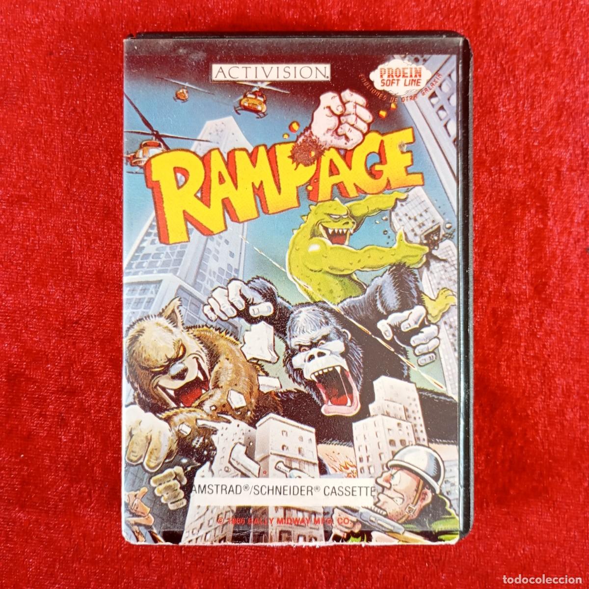 Videojuegos y Consolas: RAMPAGE - AMSTRAD/SCHNEIDER CASSETTE - PROEIN SOFT LINE - 1986 - JUEGO CASETE / 5630