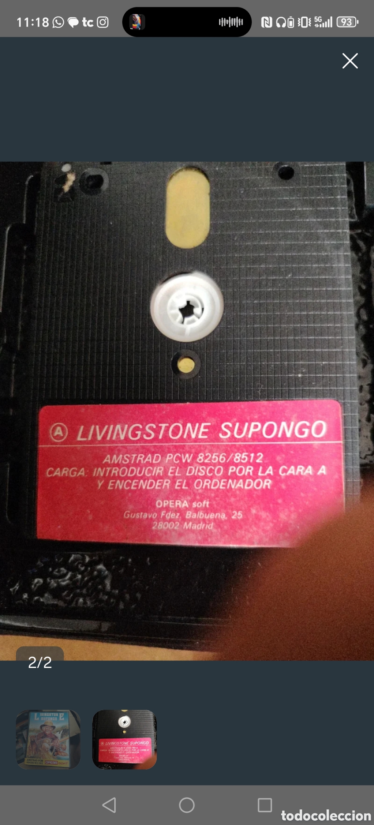 Videojuegos y consolas: Juego disco amstrad livingstone supongo - Foto 2