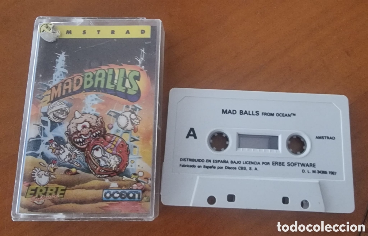 Videojuegos y consolas: Juego Amstrad Mad Balls casete original ved foto