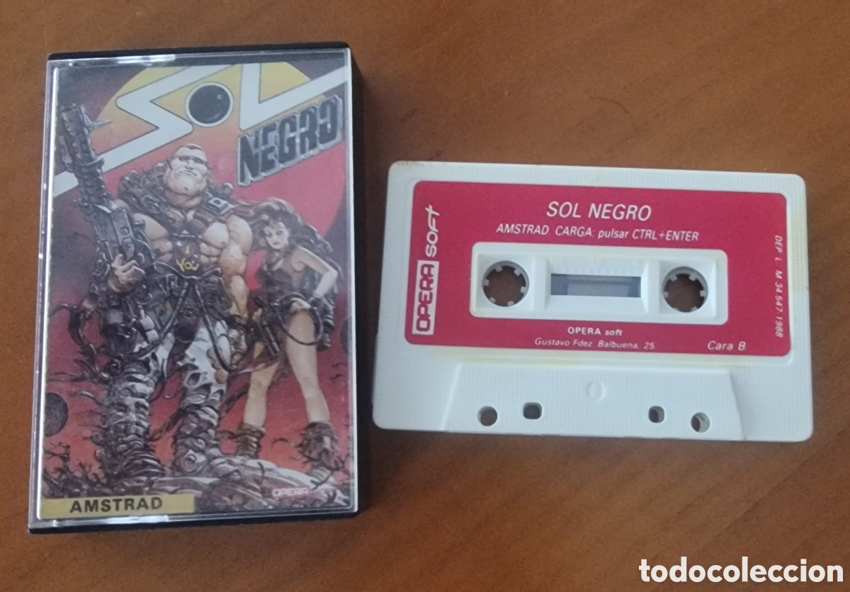 Videojuegos y consolas: Juego Amstrad original casete Sol Negro ved foto